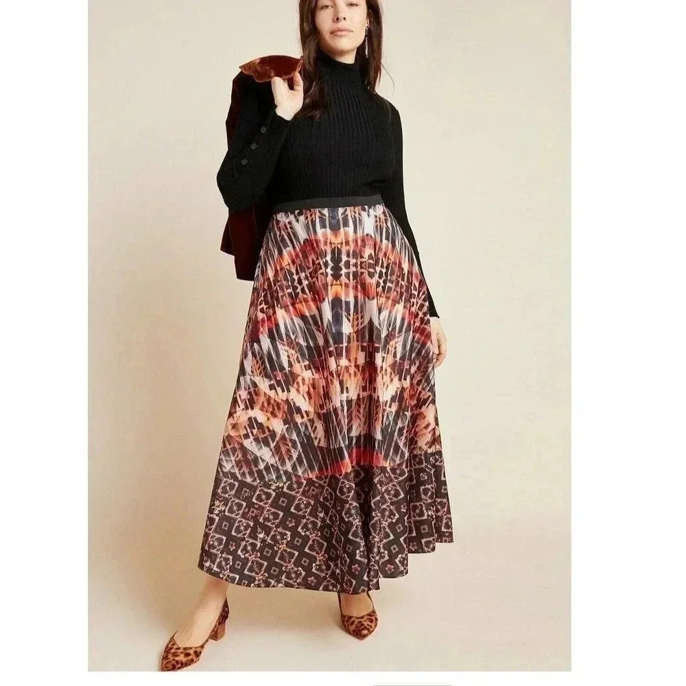 Anthropologie Bhanuni by Jyoti printed Maxi Skirt size Medium New